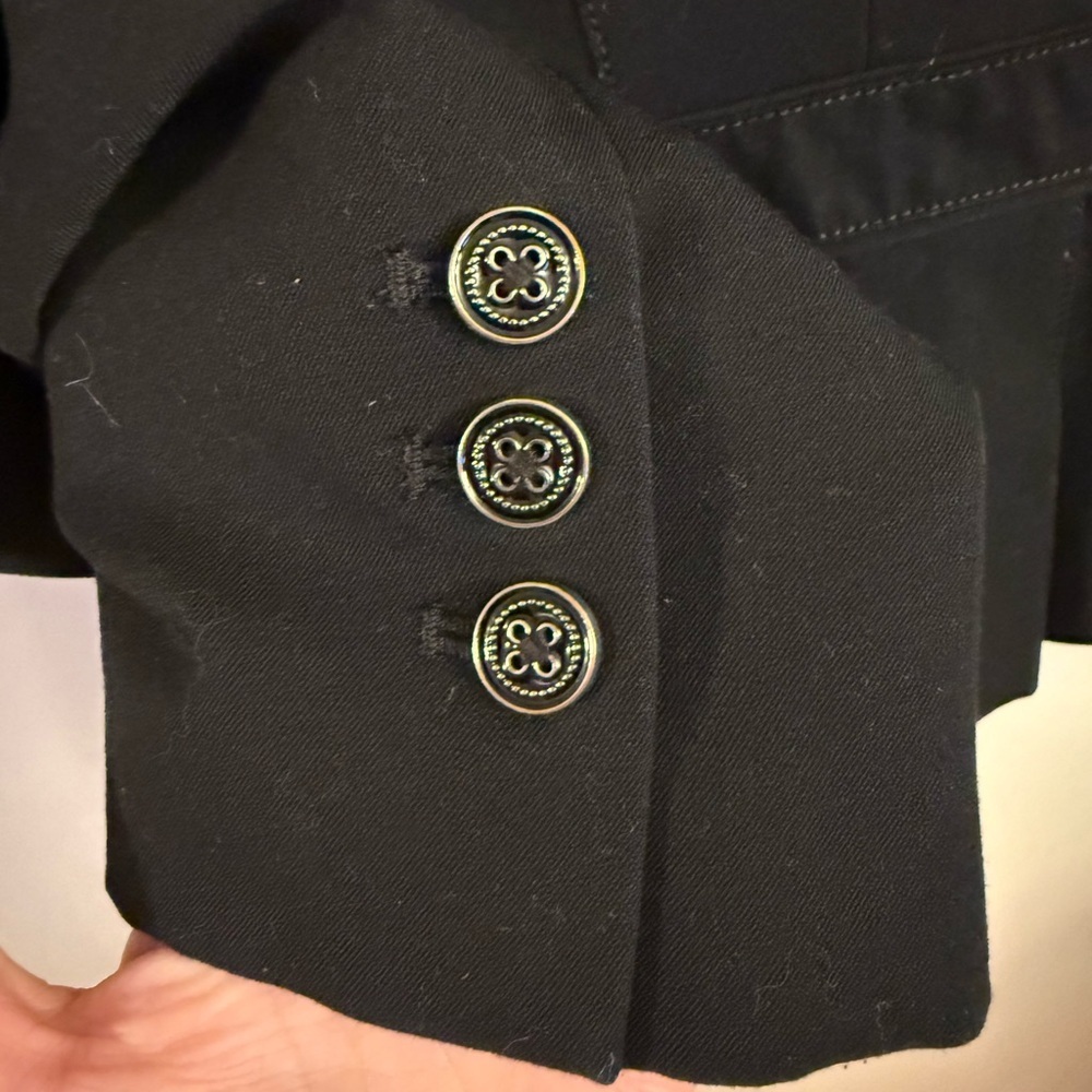 White House Black Market Black Peplum Blazer | Size 4 - Picture 5 of 6